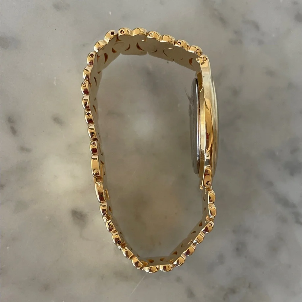 GIVENCHY Vintage 90's Quartz Gold Bracelet Black Dial Women's Watch